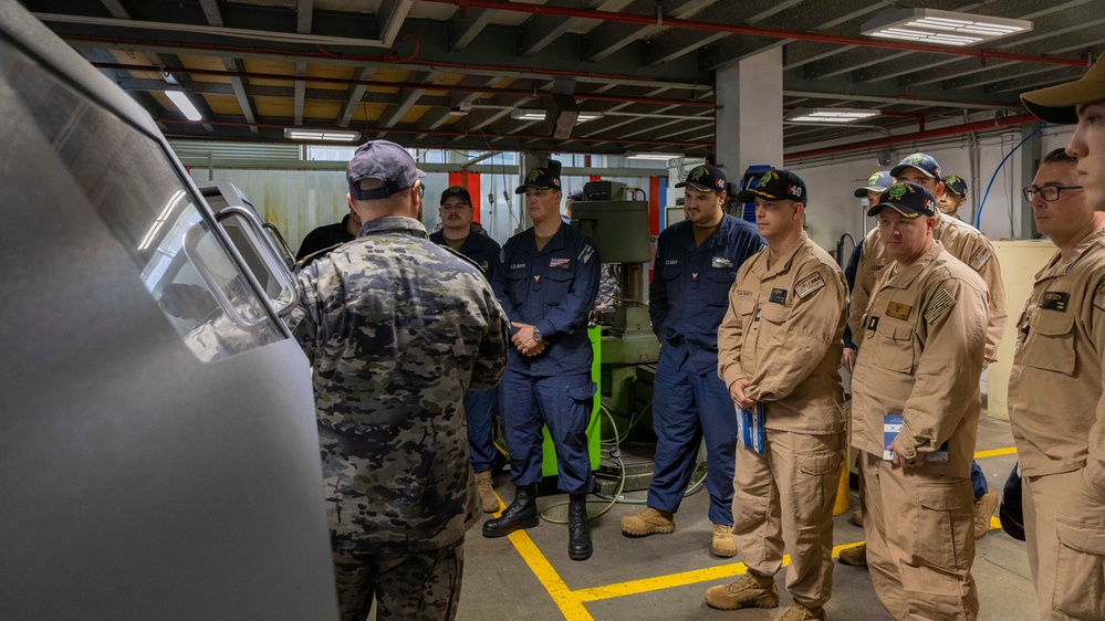 USS Frank Cable (AS 40) Sailors tour Fleet Support Unit South East
