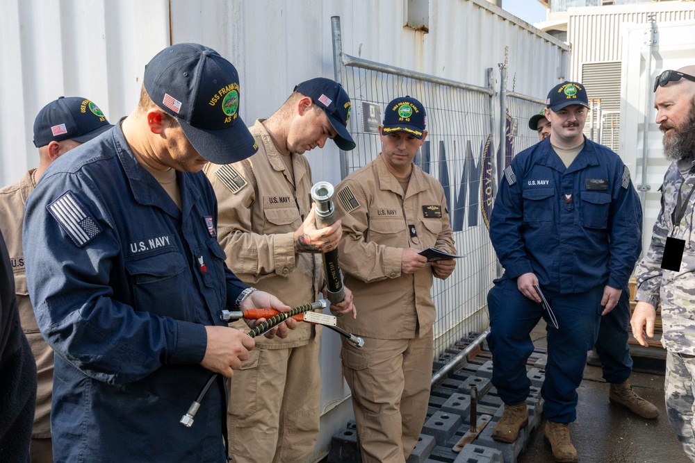 USS Frank Cable (AS 40) Sailors tour Fleet Support Unit South East