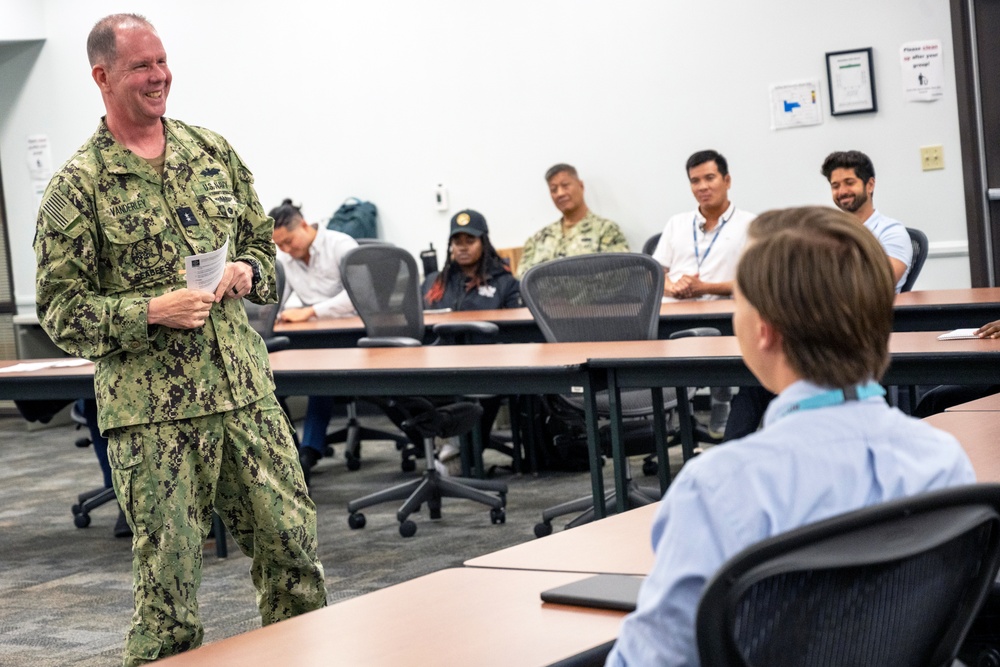NAVFAC Commander Shares Career Insights with New Professionals, Interns