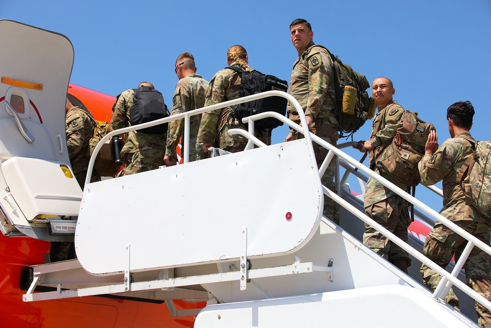 Kansas Guardsman Depart Home for Overseas Mobilization