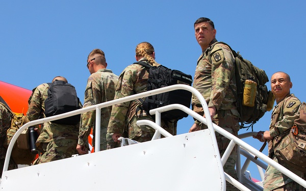Kansas Guardsman Depart Home for Overseas Mobilization