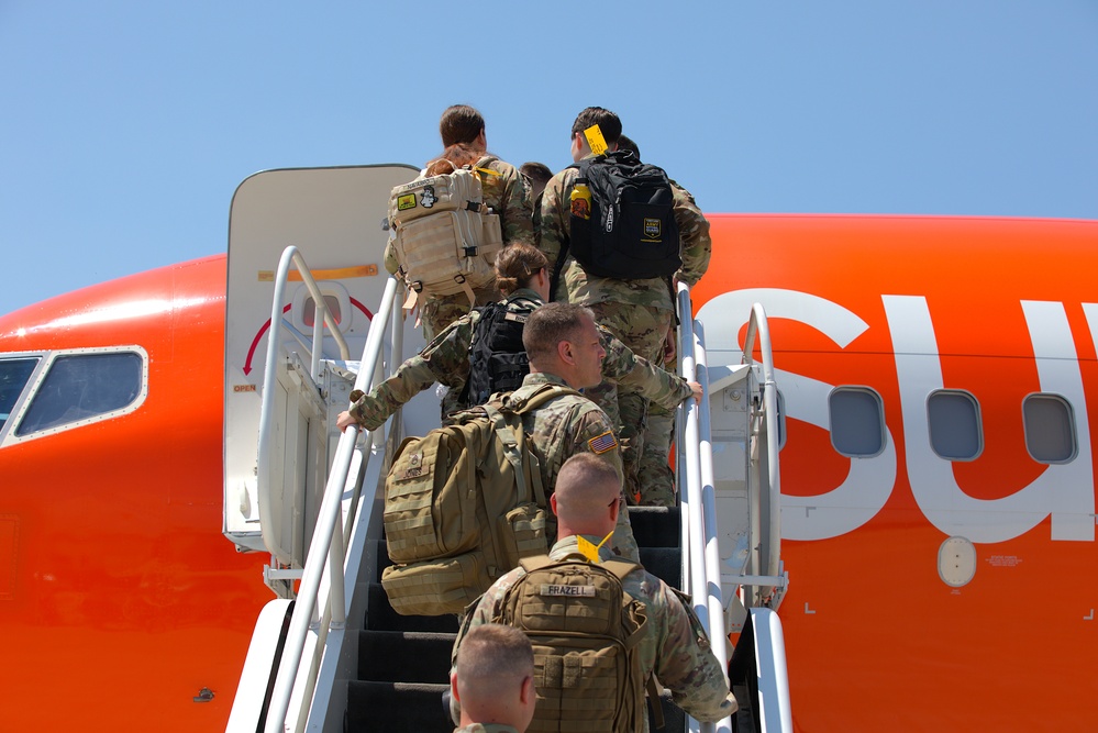 Kansas Guardsman Depart Home for Overseas Mobilization