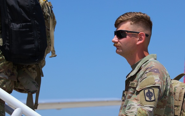 Kansas Guardsman Depart Home for Overseas Mobilization