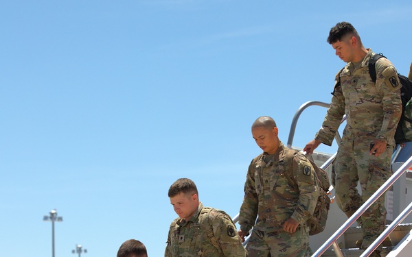 Kansas Guardsman Depart Home for Overseas Mobilization
