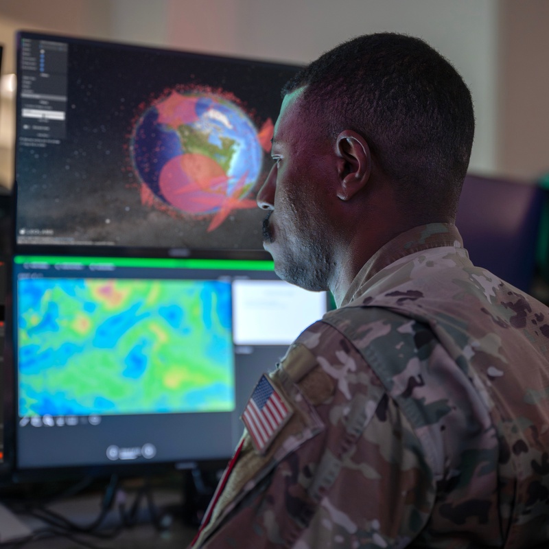 Combined Space Operations Center staff monitor workstations - photo 2 of 7