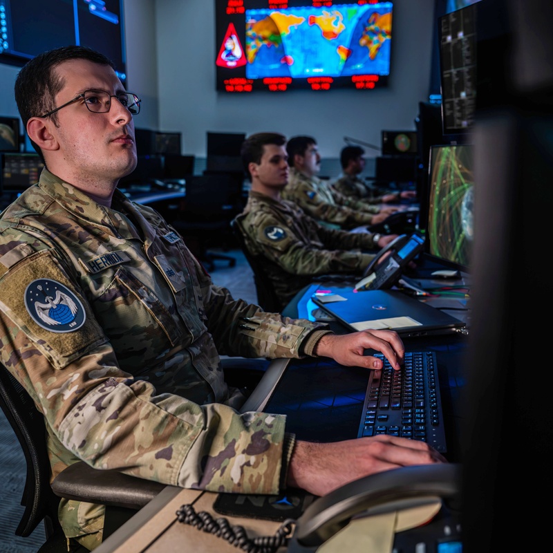 Combined Space Operations Center staff monitor workstations - photo 7 of 7