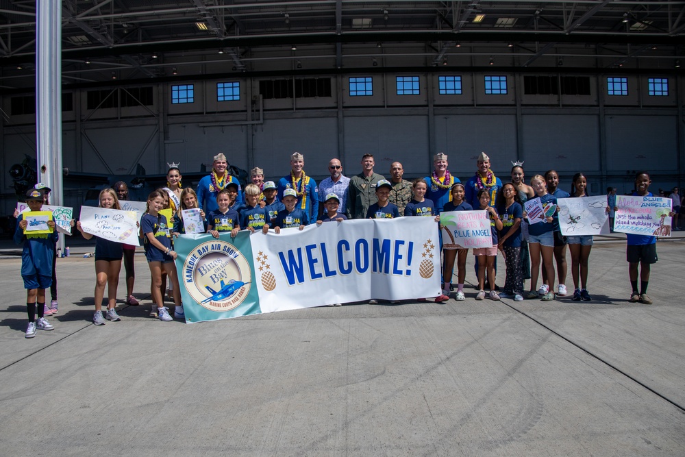 U.S. Navy Blue Angels Arrive To Marine Corps Base Hawaii