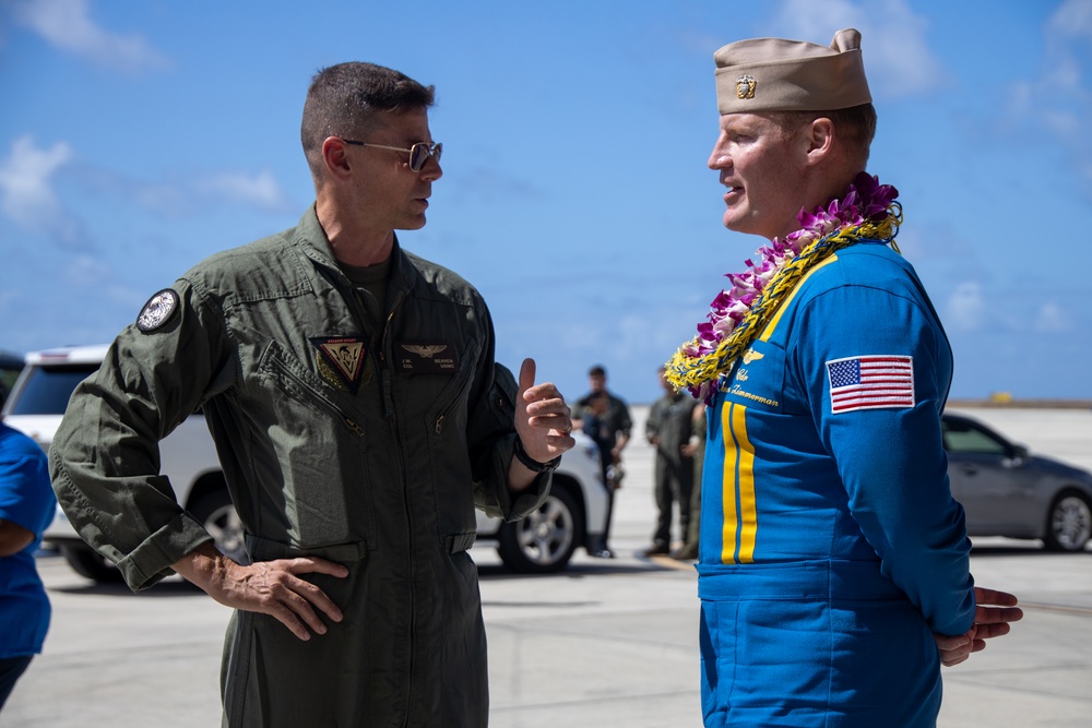 U.S. Navy Blue Angels Arrive To Marine Corps Base Hawaii