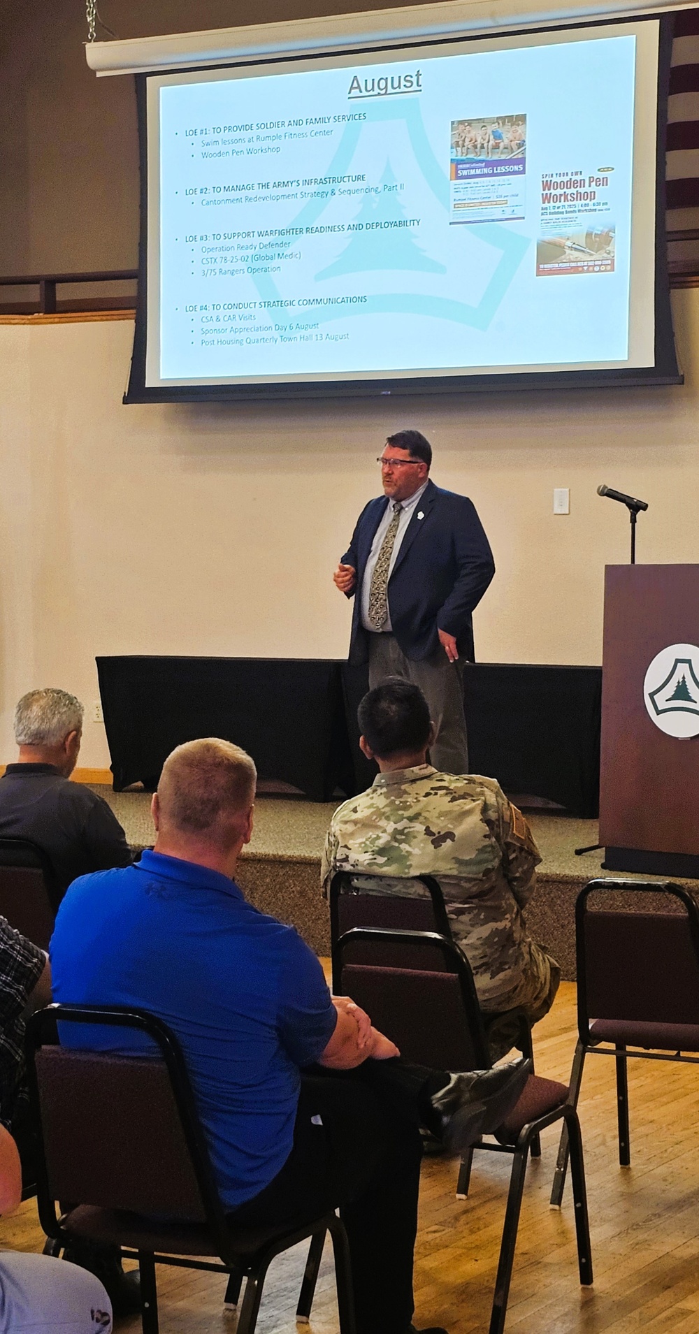 Fort McCoy Garrison leaders hold July 2025 town hall meetings
