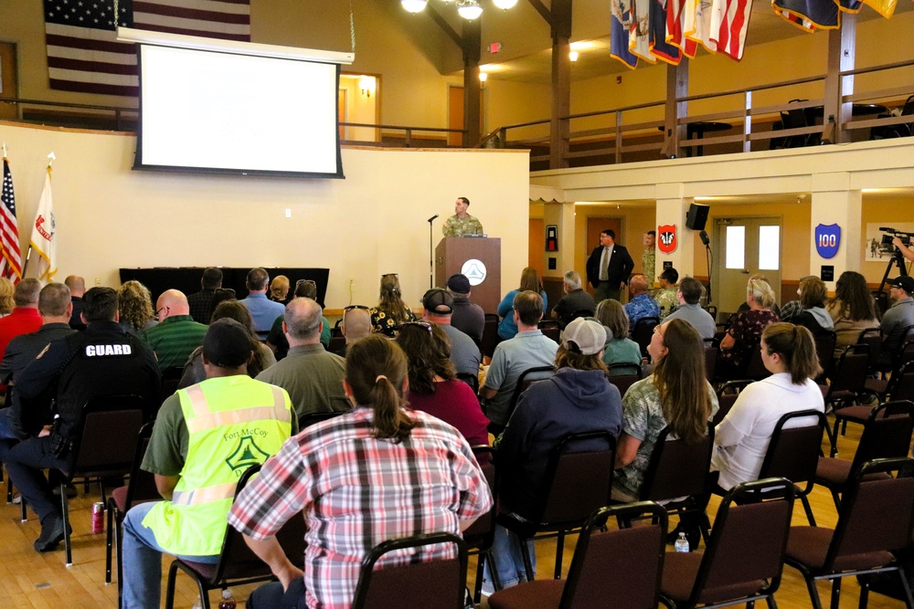 Fort McCoy Garrison leaders hold July 2025 town hall meetings