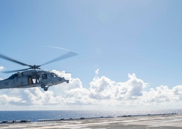 USS America (LHA 6) Conducts Flight Operations in the Philippine Sea