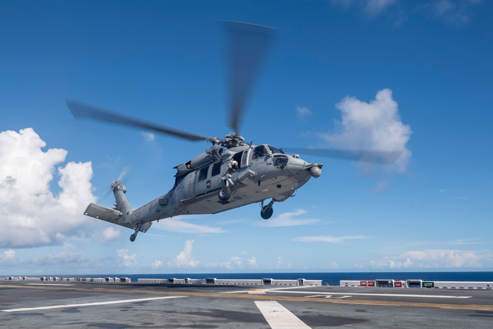 USS America (LHA 6) Conducts Flight Operations in the Philippine Sea