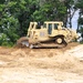 Engineer battalion Soldiers work on earth-moving troop project at Fort McCoy during July 2025 training