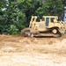 Engineer battalion Soldiers work on earth-moving troop project at Fort McCoy during July 2025 training