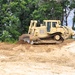 Engineer battalion Soldiers work on earth-moving troop project at Fort McCoy during July 2025 training