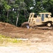 Engineer battalion Soldiers work on earth-moving troop project at Fort McCoy during July 2025 training