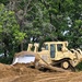Engineer battalion Soldiers work on earth-moving troop project at Fort McCoy during July 2025 training