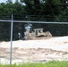 Engineer battalion Soldiers work on earth-moving troop project at Fort McCoy during July 2025 training