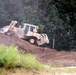 Engineer battalion Soldiers work on earth-moving troop project at Fort McCoy during July 2025 training