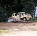 Engineer battalion Soldiers work on earth-moving troop project at Fort McCoy during July 2025 training