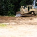 Engineer battalion Soldiers work on earth-moving troop project at Fort McCoy during July 2025 training