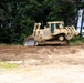 Engineer battalion Soldiers work on earth-moving troop project at Fort McCoy during July 2025 training