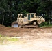 Engineer battalion Soldiers work on earth-moving troop project at Fort McCoy during July 2025 training