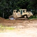 Engineer battalion Soldiers work on earth-moving troop project at Fort McCoy during July 2025 training