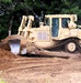 Engineer battalion Soldiers work on earth-moving troop project at Fort McCoy during July 2025 training