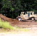 Engineer battalion Soldiers work on earth-moving troop project at Fort McCoy during July 2025 training