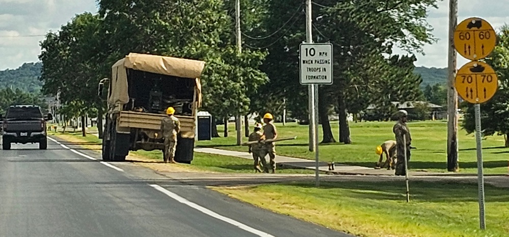 372nd Engineer Company Soldiers contribute to sidewalk troop project at Fort McCoy