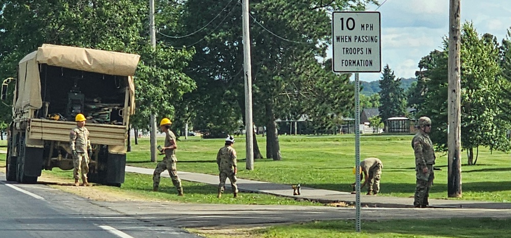 372nd Engineer Company Soldiers contribute to sidewalk troop project at Fort McCoy