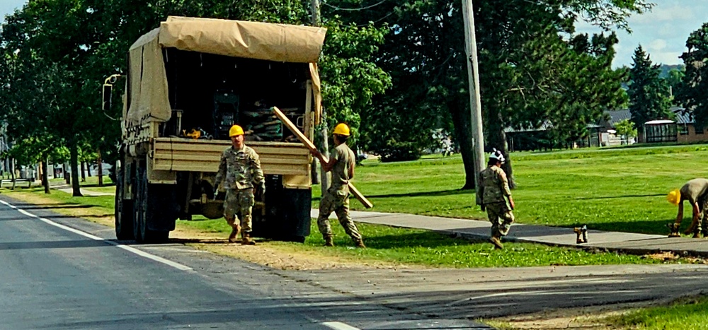 372nd Engineer Company Soldiers contribute to sidewalk troop project at Fort McCoy