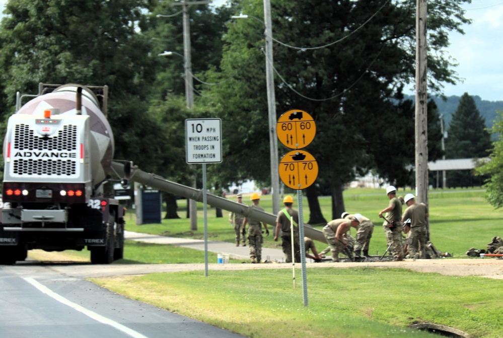 372nd Engineer Company Soldiers contribute to sidewalk troop project at Fort McCoy