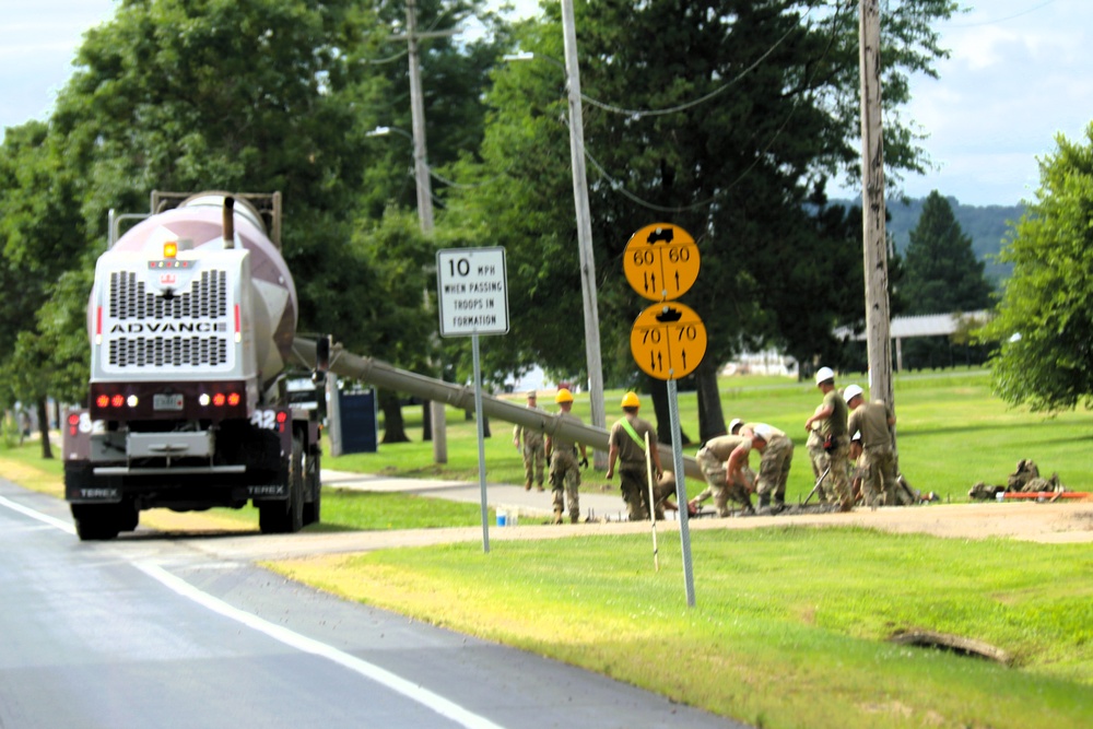 372nd Engineer Company Soldiers contribute to sidewalk troop project at Fort McCoy