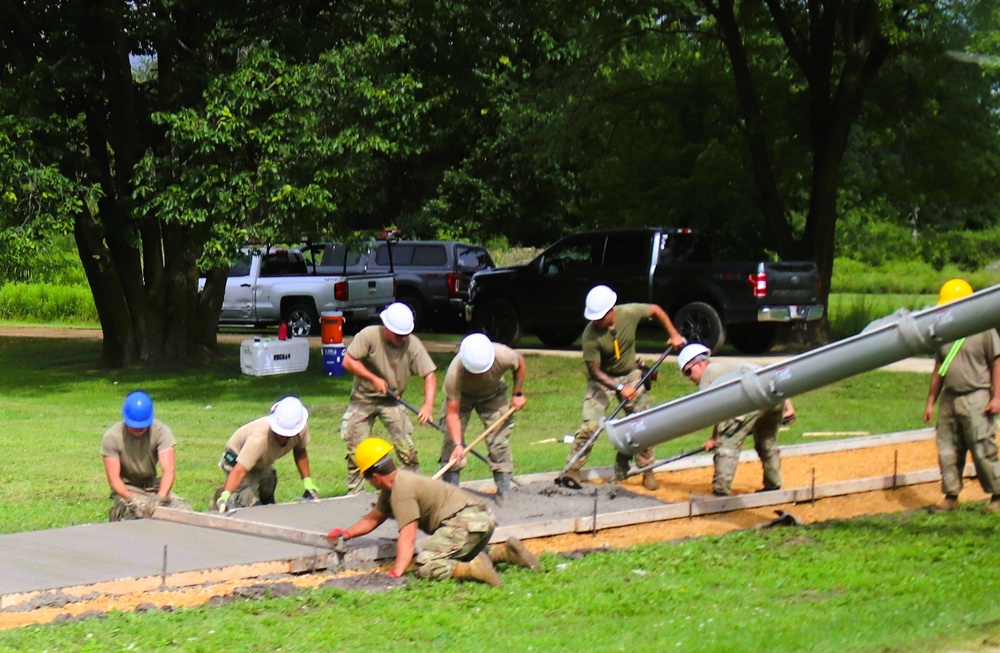 372nd Engineer Company Soldiers contribute to sidewalk troop project at Fort McCoy