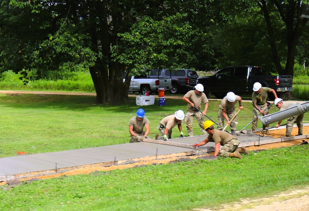 372nd Engineer Company Soldiers contribute to sidewalk troop project at Fort McCoy