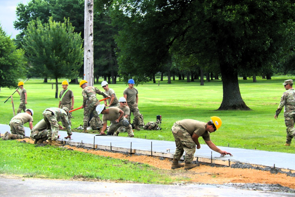 372nd Engineer Company Soldiers contribute to sidewalk troop project at Fort McCoy