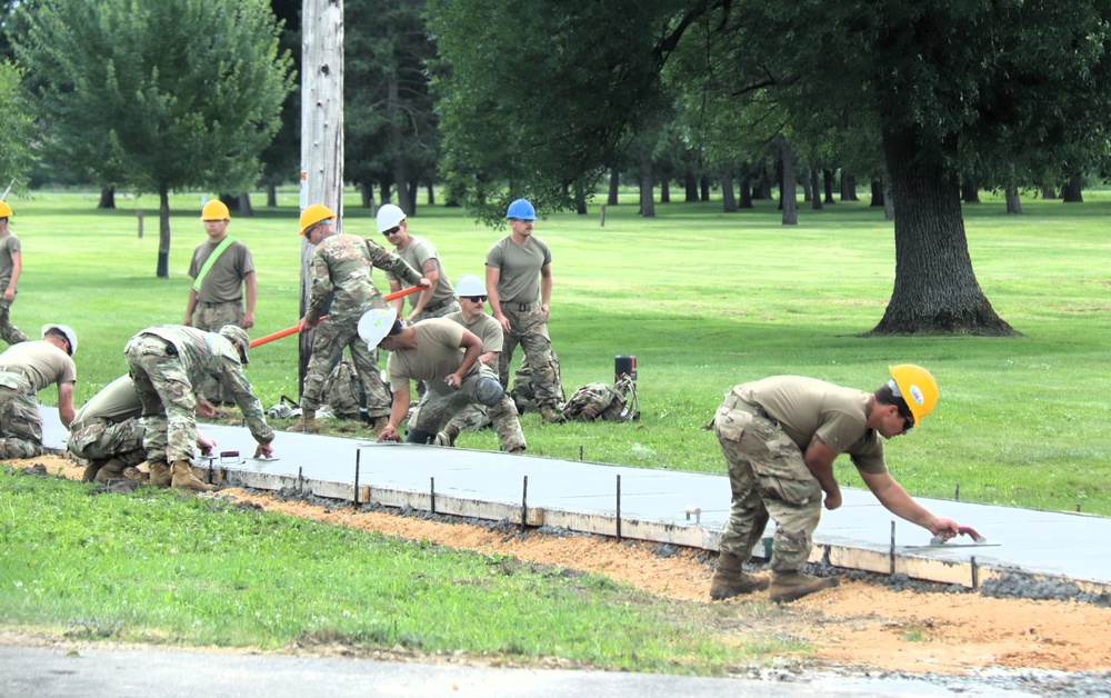 372nd Engineer Company Soldiers contribute to sidewalk troop project at Fort McCoy