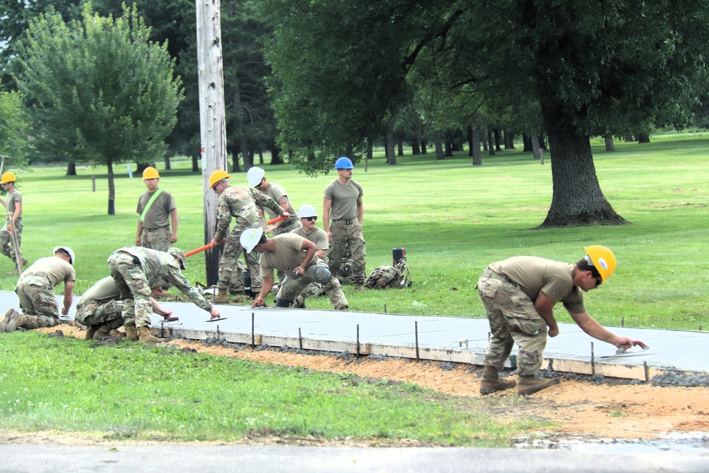 372nd Engineer Company Soldiers contribute to sidewalk troop project at Fort McCoy