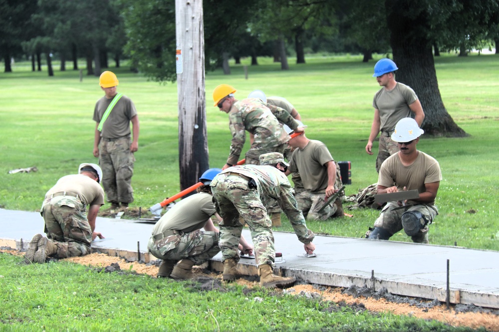 372nd Engineer Company Soldiers contribute to sidewalk troop project at Fort McCoy