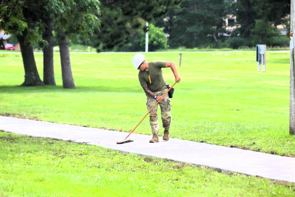 372nd Engineer Company Soldiers contribute to sidewalk troop project at Fort McCoy
