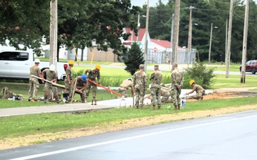 372nd Engineer Company Soldiers contribute to sidewalk troop project at Fort McCoy