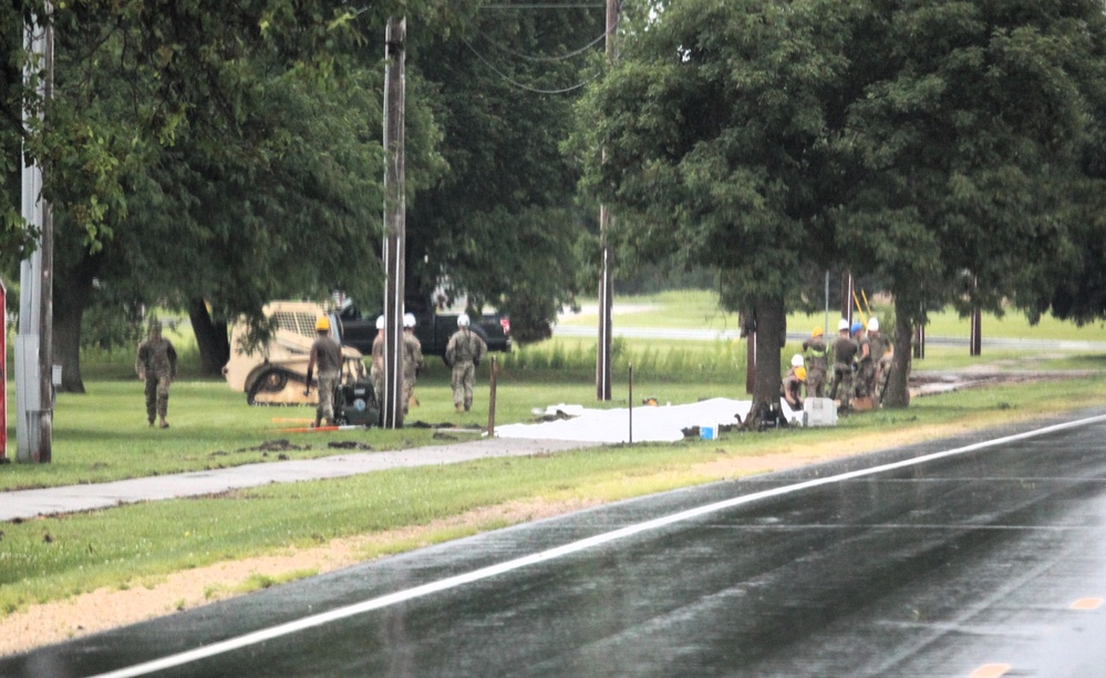 372nd Engineer Company Soldiers contribute to sidewalk troop project at Fort McCoy