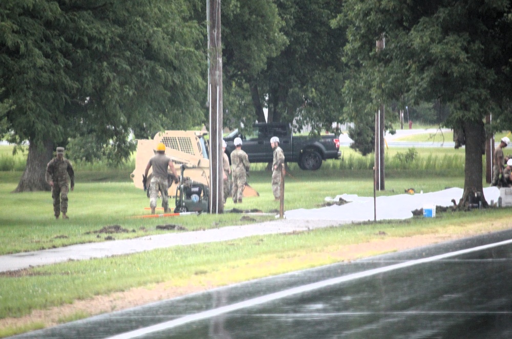 372nd Engineer Company Soldiers contribute to sidewalk troop project at Fort McCoy