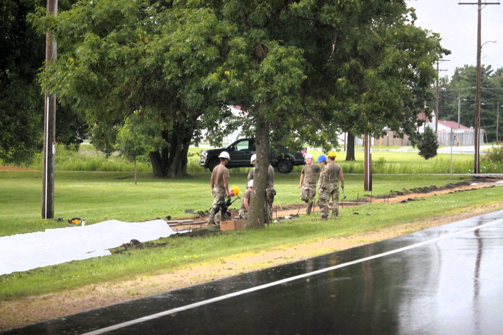 372nd Engineer Company Soldiers contribute to sidewalk troop project at Fort McCoy