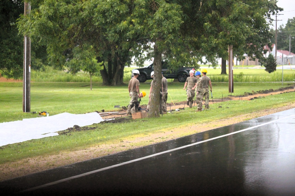 372nd Engineer Company Soldiers contribute to sidewalk troop project at Fort McCoy