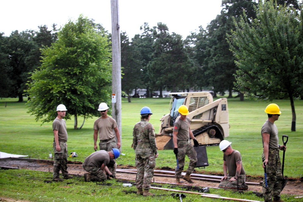 372nd Engineer Company Soldiers contribute to sidewalk troop project at Fort McCoy