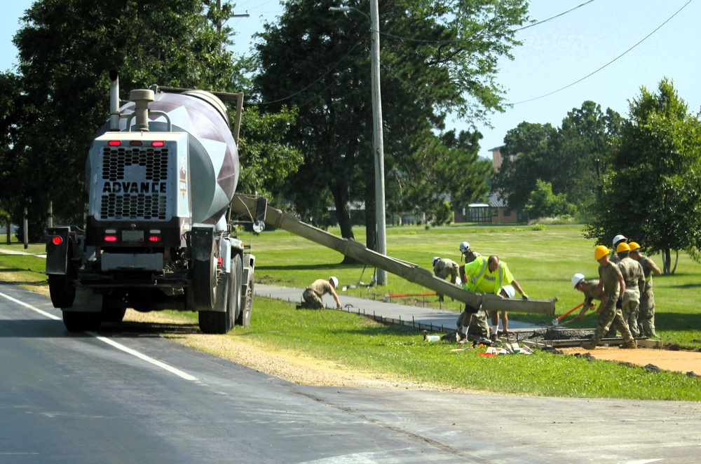 372nd Engineer Company Soldiers contribute to sidewalk troop project at Fort McCoy