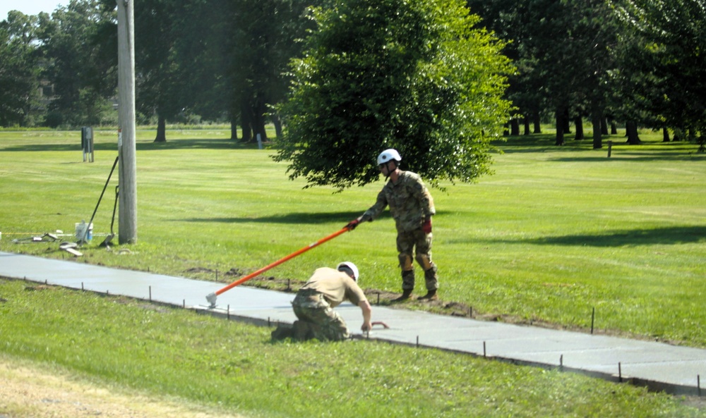 372nd Engineer Company Soldiers contribute to sidewalk troop project at Fort McCoy